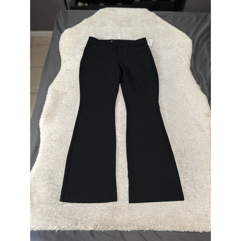 New Old Navy High Rise Pixie Flare Black Pants Size 8 Petite NWT Stretch